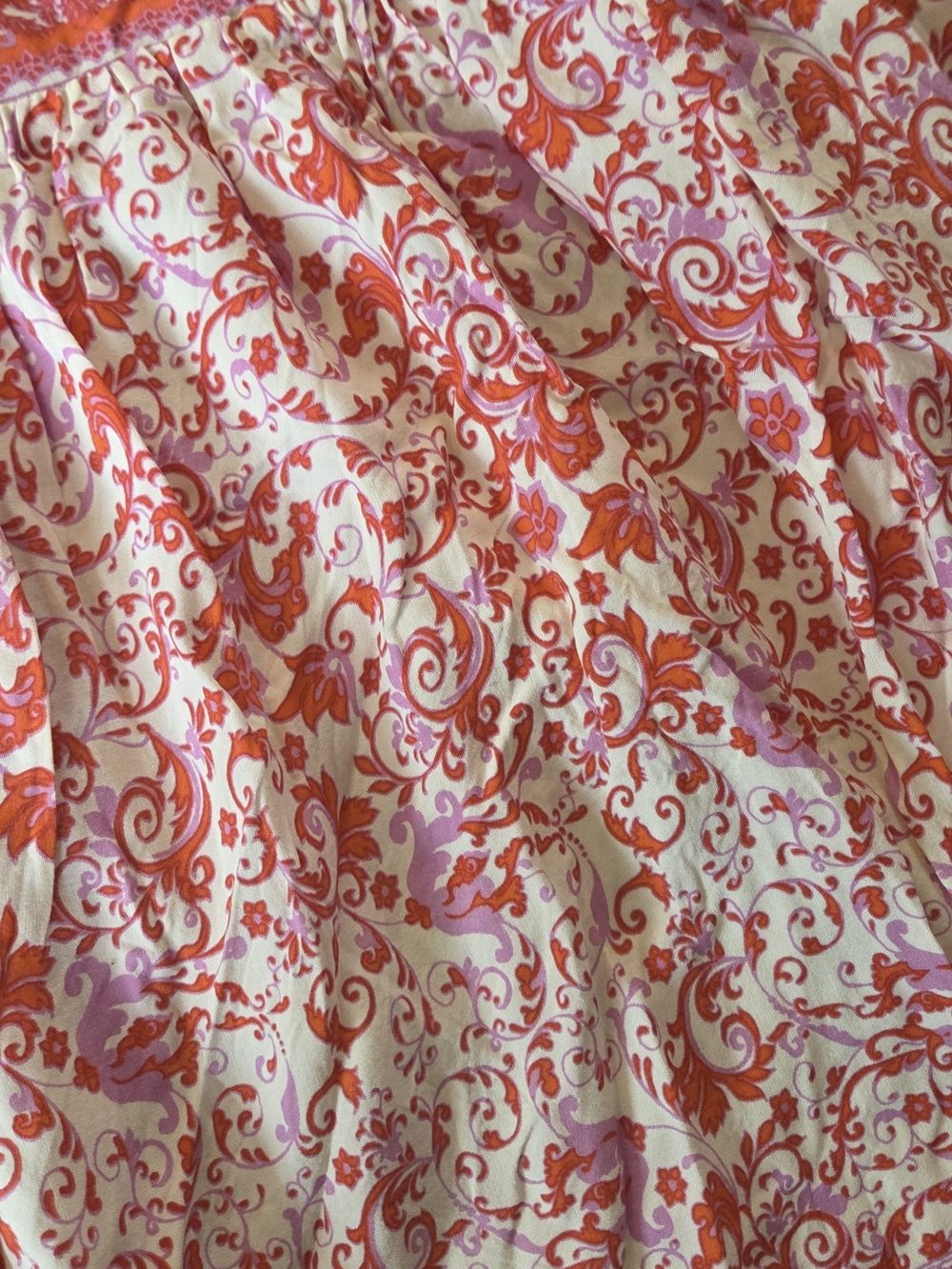 Japna Pink and White Tiered Maxi Skirt - Picture 4 of 4
